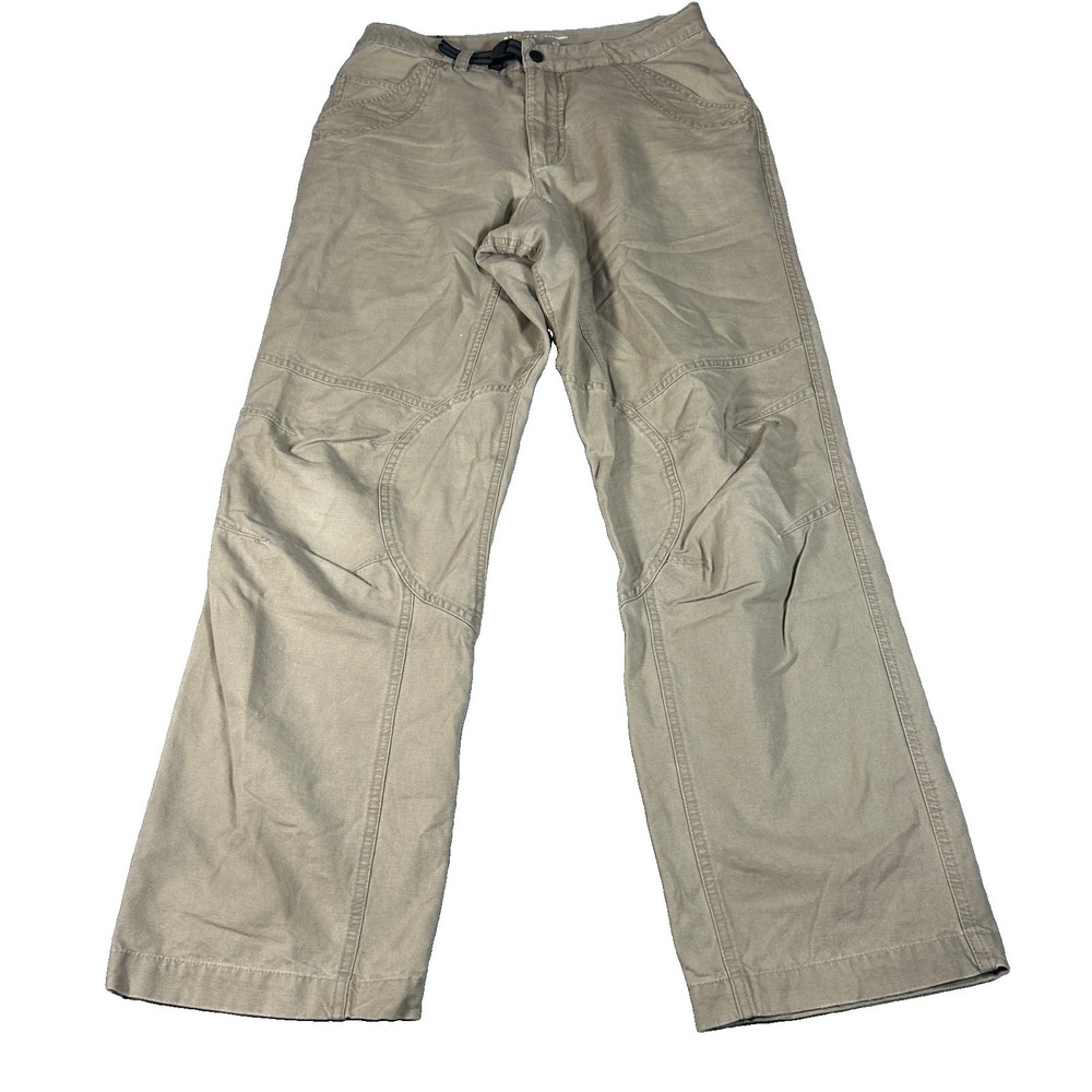 Mountain Hardwear Mens Outdoor Pants 31/32 Gray Brown Belted Chino OM3711
